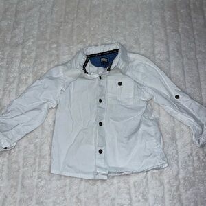 DKNY Boy White Button Down Shirt